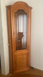 Stijlvollle hoekkast met vitrine en verlichting, Ophalen, Kersenhout, Klassiek, 50 tot 100 cm