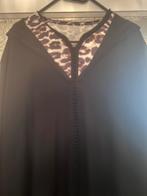 Zwarte Djellaba met Luipaardprint - Maat xl tot met xxl, Overige typen, Zwart, Maat 46/48 (XL) of groter, Ophalen of Verzenden