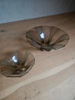 Art Deco glazen schalen – Walther & Söhne Athena – set groot, Gebruikt, Schaal, Rond, Ophalen of Verzenden