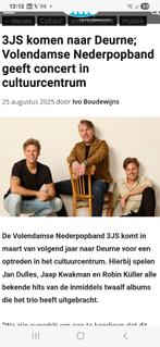 Concert tickets 3J's, Tickets en Kaartjes, Twee personen, Maart