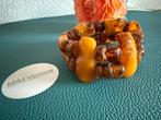 R273/ Grote twee kleurige vintage AMBER armband, Overige materialen, Verzenden, X, X