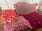 4x roze kussens, stof en wol, 70x40, 60x60, 40x40 en 35x35, Gebruikt, Ophalen of Verzenden