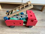 Houten brandweerwagen HEMA, Kinderen en Baby's, Speelgoed | Houten speelgoed, Ophalen, Gebruikt