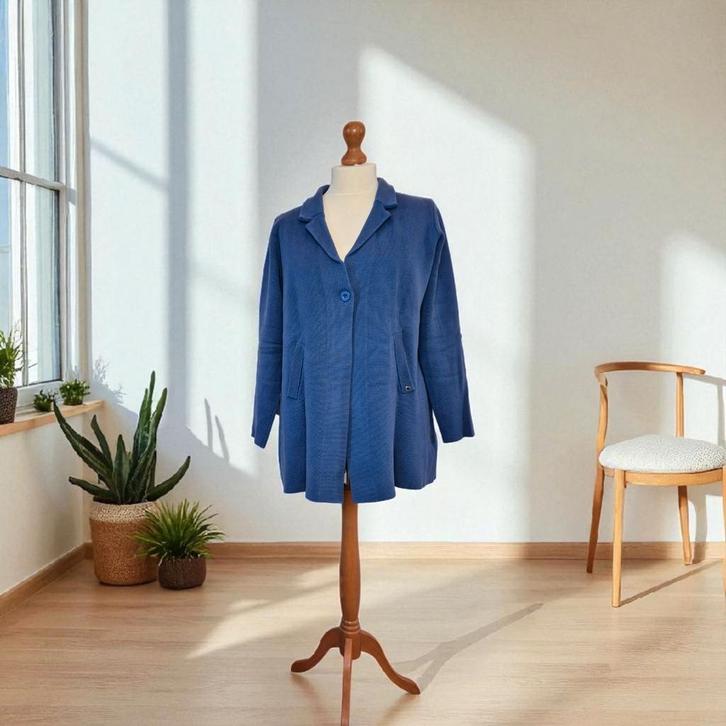 GARDEUR NADIA blauw blazer vest maat XXL, Kleding | Dames, Truien en Vesten, Zo goed als nieuw, Maat 46/48 (XL) of groter, Blauw