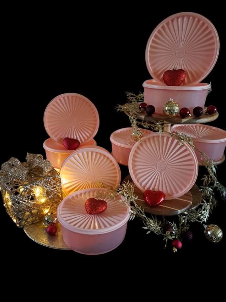 Tupperware koektrommel, roze, nieuw, Huis en Inrichting, Keuken | Tupperware, Nieuw, Overige typen, Ophalen of Verzenden