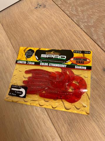 Nieuwe Spro Curly Tail shads, 8 stuks in 7.5cm beschikbaar voor biedingen