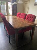 Grote tafel met fauteuils, Huis en Inrichting, Tafels | Eettafels, Ophalen, Gebruikt, 200 cm of meer, 50 tot 100 cm