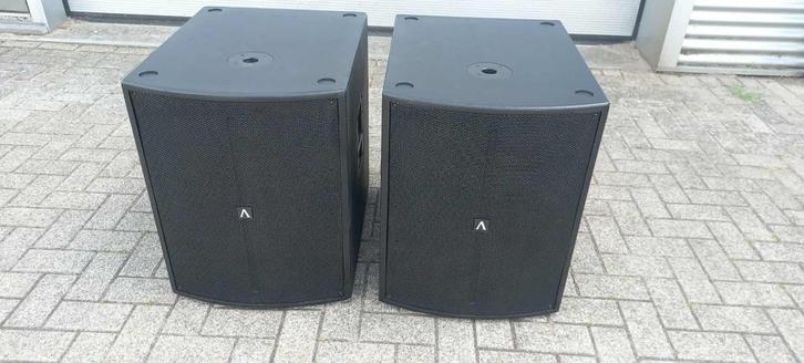 2 stuks actieve Avante (American Audio) 18"subs als nieuw!, Audio, Tv en Foto, Luidsprekers, Zo goed als nieuw, Subwoofer, 120 watt of meer