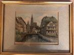 Gravure van Clerc, gesigneerd 1956, Strasbourg, Ophalen of Verzenden