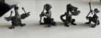 Tinnen Beeldjes Dieren Muzikanten Set van 4 stuks Tin Art De, Antiek en Kunst, Ophalen