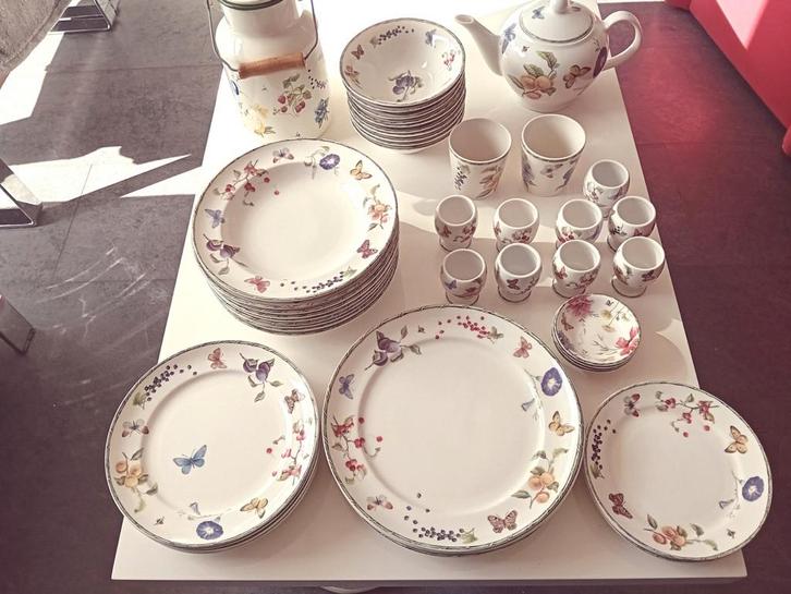 Janneke Brinkman Fruit & Flowers servies JBS Home Collection, Huis en Inrichting, Keuken | Servies, Zo goed als nieuw, Compleet servies