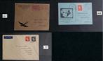 KLM luchtpost enveloppen en briefkaart Nederland uit 1945/46, Postzegels en Munten, Brieven en Enveloppen | Nederland, Ophalen of Verzenden