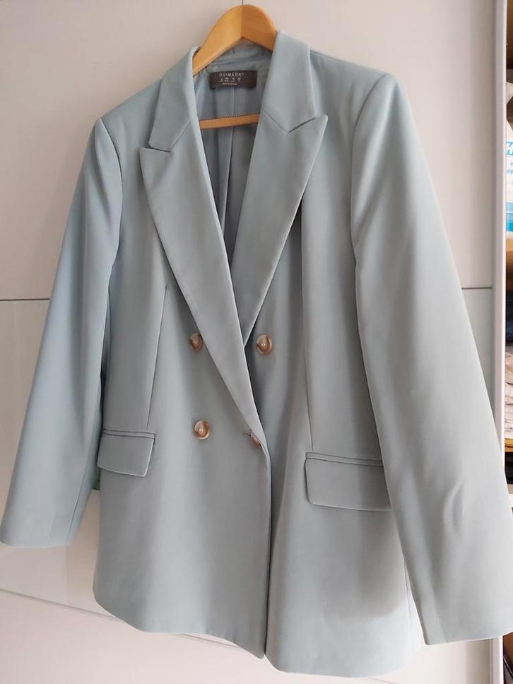 Mooi lichtblauw colbert/blazer --NIEUW--, Kleding | Dames, Jasjes, Kostuums en Pakken, Nieuw, Jasje, Maat 42/44 (L), Blauw, Ophalen of Verzenden