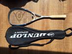 Squashracket dunlop, Ophalen of Verzenden, Zo goed als nieuw, Met hoes