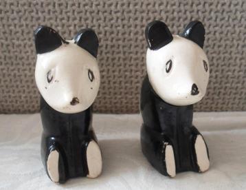 Peper en zoutstel. Panda's. Jaren '50. Vintage. beschikbaar voor biedingen