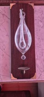 Antieke Stormglas op Houten Plank, Antiek en Kunst, Ophalen