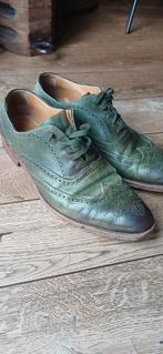 Klassieke groene Brogues van greve maat 9 / 43.5, Overige kleuren, Ophalen of Verzenden, Zo goed als nieuw, Greve