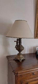 Antieke Bronzen Tafellamp met Engel, Antiek en Kunst, Antiek | Lampen, Ophalen of Verzenden