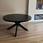 Mango hout zwarte eettafel 150 cm, Huis en Inrichting, Tafels | Eettafels, Ophalen, Zo goed als nieuw, Rond, 100 tot 150 cm