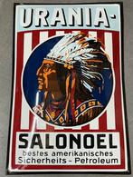 Emaille bord URANIA oliemerk, Ophalen of Verzenden, Gebruikt, Reclamebord