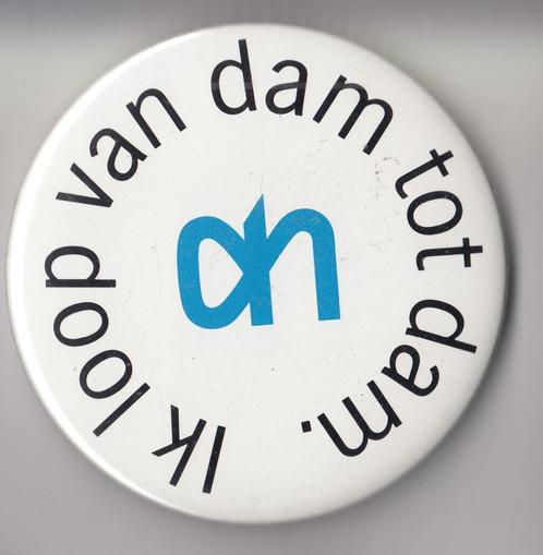 Amsterdam van dam tot dam loop button Albert Heijn, Verzamelen, Speldjes, Pins en Buttons, Gebruikt, Speldje of Pin, Overige onderwerpen