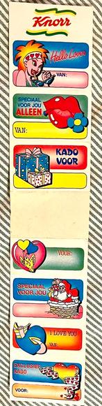 Vintage Knorr Cadeau December Stickers, Ophalen of Verzenden, Zo goed als nieuw, Overige typen
