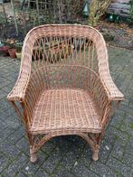 Rieten fauteuil in goede staat, Huis en Inrichting, Stoelen, Ophalen, Gebruikt, Bruin, Riet of Rotan