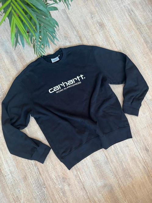 Carhartt WIP script sweater, Kleding | Heren, Truien en Vesten, Zo goed als nieuw, Maat 52/54 (L), Zwart, Ophalen of Verzenden