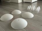Lampenkapjes van wit mat glas., Minder dan 25 cm, Modern, Rond, Ophalen of Verzenden