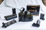 Canon Body EOS 3 / EOS-3 35mm SLR Film Camera met PB-E2, Ophalen of Verzenden, Gebruikt, Spiegelreflex, Canon