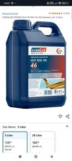 2 x Eurolub olie voor een PCP compressor., Minder dan 5 liter, Ophalen of Verzenden, Nieuw, Verf