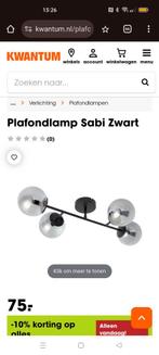 Gezocht: Moderne Plafondlamp Sabi Zwart, Huis en Inrichting, Ophalen of Verzenden, Nieuw, Glas, Modern