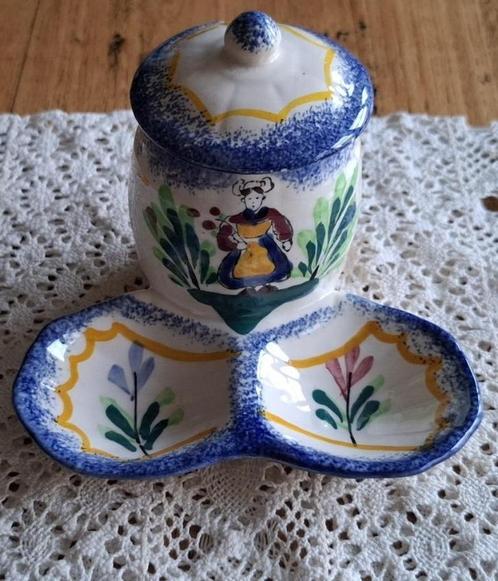 Frans brocante peper / zout / mosterd stel, Pornic, Antiek en Kunst, Curiosa en Brocante, Ophalen of Verzenden