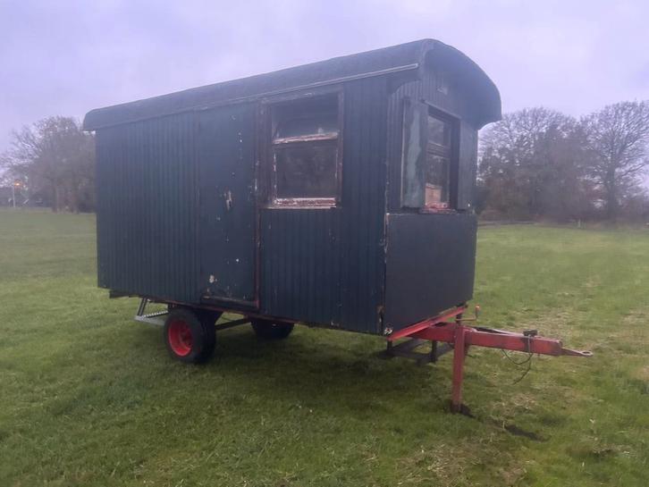 Rijdende Keet / Rijdende schaftwagen, Doe-het-zelf en Verbouw, Bouwketen en Schaftketen, Gebruikt, Ophalen
