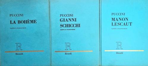 Puccini. Manon Lescaut La Bohème Gianni Schicchi Zang Piano, Muziek en Instrumenten, Bladmuziek, Gebruikt, Artiest of Componist