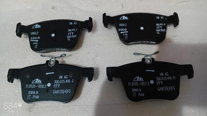 Brand New VW AG Original Brake pads rear 3Q615416, 3Q615415, Auto-onderdelen, Remmen en Aandrijving, Audi, Seat, Volkswagen, Skoda
