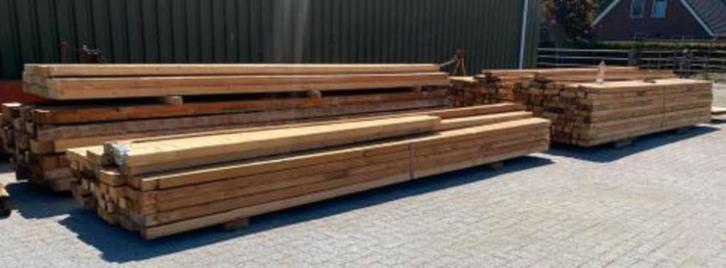 Heel veel partijen lange houten balken/ Gordingen, Doe-het-zelf en Verbouw, Hout en Planken, Gebruikt, Balk, Vuren, 300 cm of meer