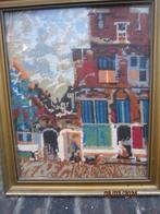 In mooi Lijstje Borduurwerk van Straatje van Vermeer, Ophalen of Verzenden, Gebruikt, Patroon