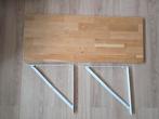 Houten plank/bureaublad & 2 zware planken dragers, Ophalen, Zo goed als nieuw