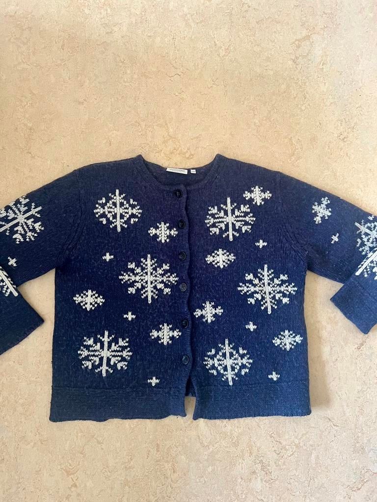 Vest met Noorse motieven  Canda, Kleding | Dames, Ophalen of Verzenden, Zo goed als nieuw, Maat 42/44 (L), Blauw