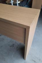 Lange bartafel statafel wandtafel balie melamine houtlook, Ophalen, Zo goed als nieuw, Hout, 90 cm of meer