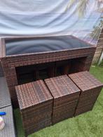 Bar tuin tafel met 6 krukjes, Ophalen, Zo goed als nieuw