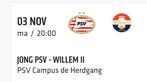 Jong psv - Willem ll kaartjes, Tickets en Kaartjes, Sport | Voetbal
