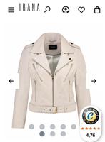 Ibana Moss biker jas maat 38 Nieuwstaat, Kleding | Dames, Maat 38/40 (M), Wit, Ophalen of Verzenden, Zo goed als nieuw