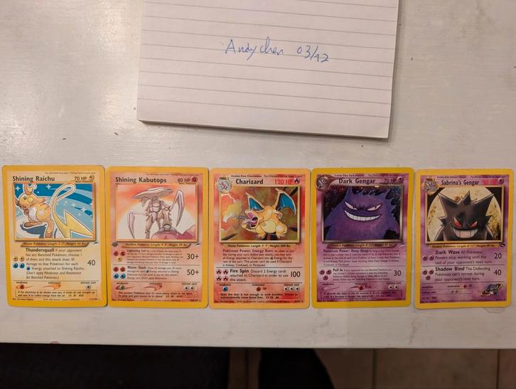 Lotje vintage kaarten, Hobby en Vrije tijd, Verzamelkaartspellen | Pokémon, Meerdere kaarten, Ophalen of Verzenden