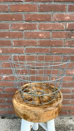 3 grijze draadmanden, Huis en Inrichting, Woonaccessoires | Schalen en Manden, Ophalen, Gebruikt, Rond, Mand