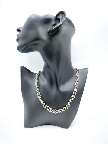 Zilveren jasseroncollier, 86 cm. beschikbaar voor biedingen