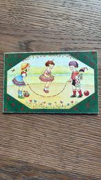 3 kinderen. Touwtje springen. Clownspop.1935, Ophalen of Verzenden, 1920 tot 1940, Kinderen