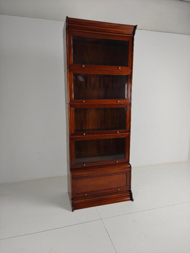 Engelse mahonie boekenkast -Globe stijl- Modulair- 20e eeuw, Antiek en Kunst, Antiek | Meubels | Kasten, Ophalen