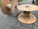 Houten haspel. Kabelhaspel (2 stuks samen 10 euro)., Ophalen, Gebruikt, Rond, Hout
